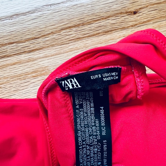 Zara Orange one piece swimsuit Size S - Picture 7 of 8